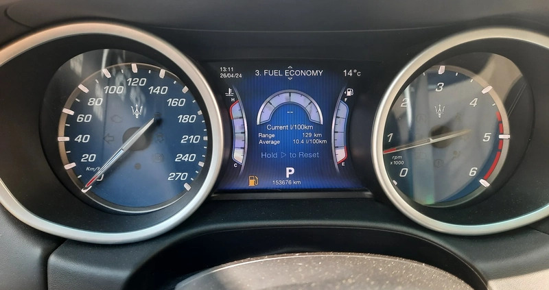 Maserati Ghibli cena 112000 przebieg: 153200, rok produkcji 2014 z Sulechów małe 29